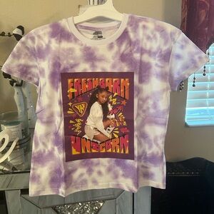 Nickelodeon Purple White Tie-Dye Short Sleeve Tee